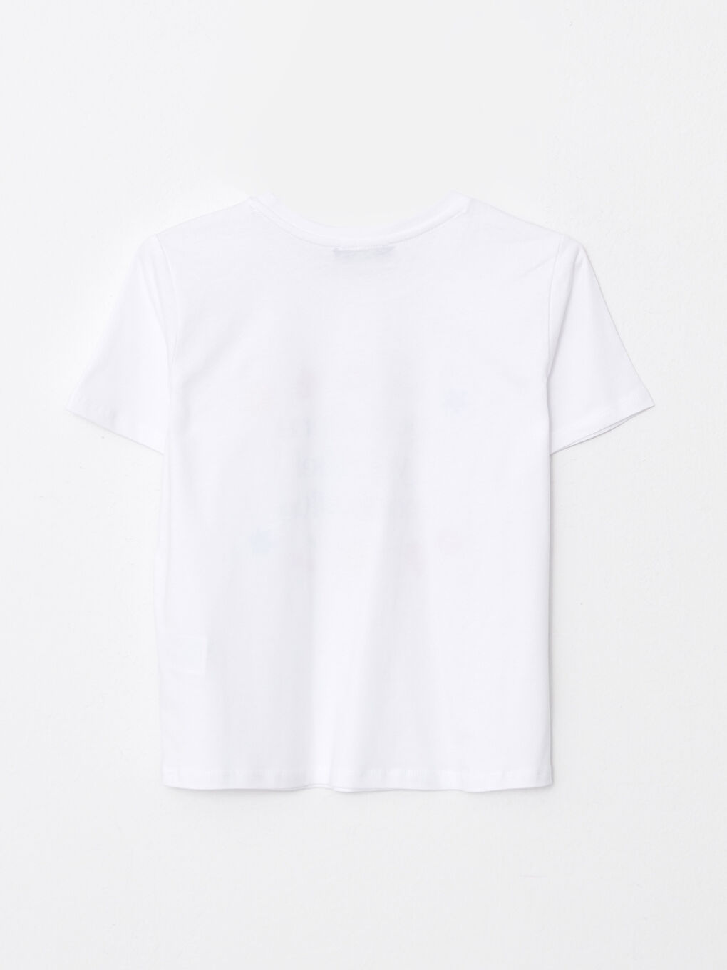 Crew Neck Printed Short Sleeve Women's Crop Top-6