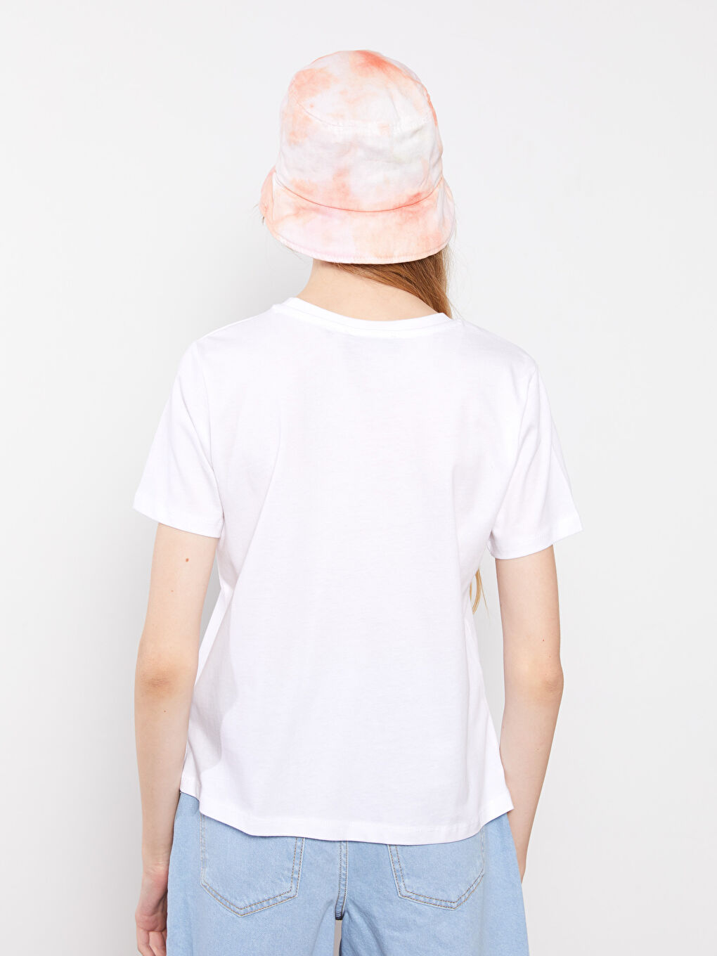 Crew Neck Printed Short Sleeve Women's Crop Top-4