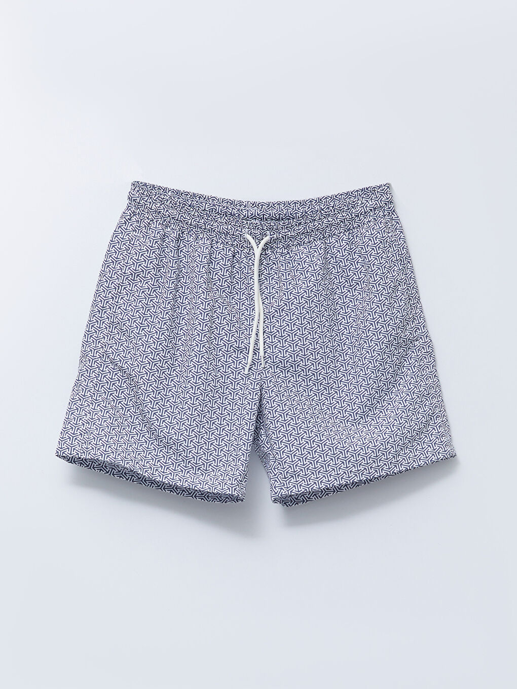 Short Patterned Men's Swimming Shorts-5