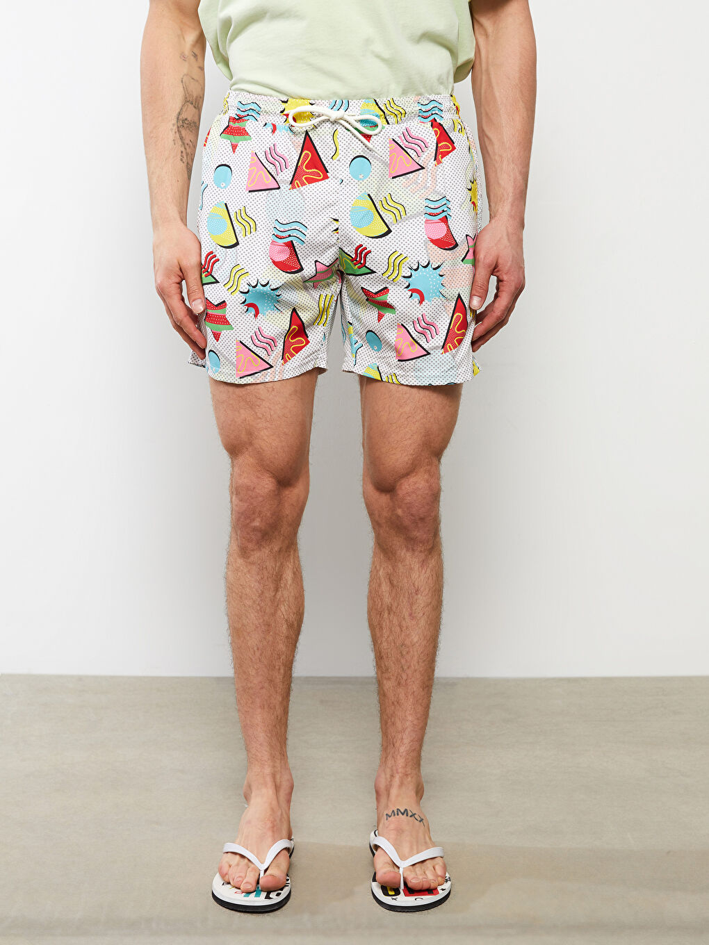 Men's Short Printed Swimwear -S2J618Z8-LRX