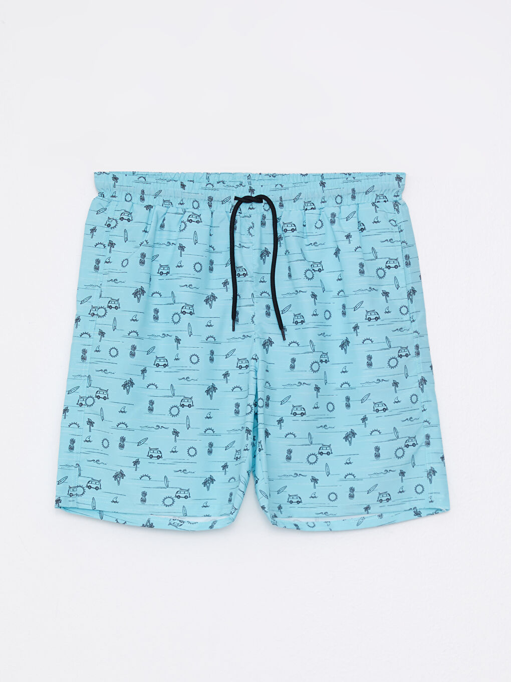 LCW SWIMWEAR Diz Hizası Boy Desenli Erkek Deniz Şortu