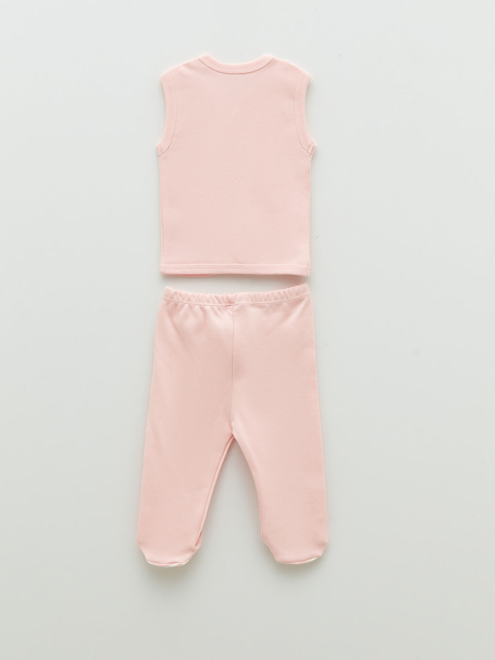 Ekru Monello Baskılı Pamuklu Kız Bebek Kutulu Hastane Seti 10'lu-2