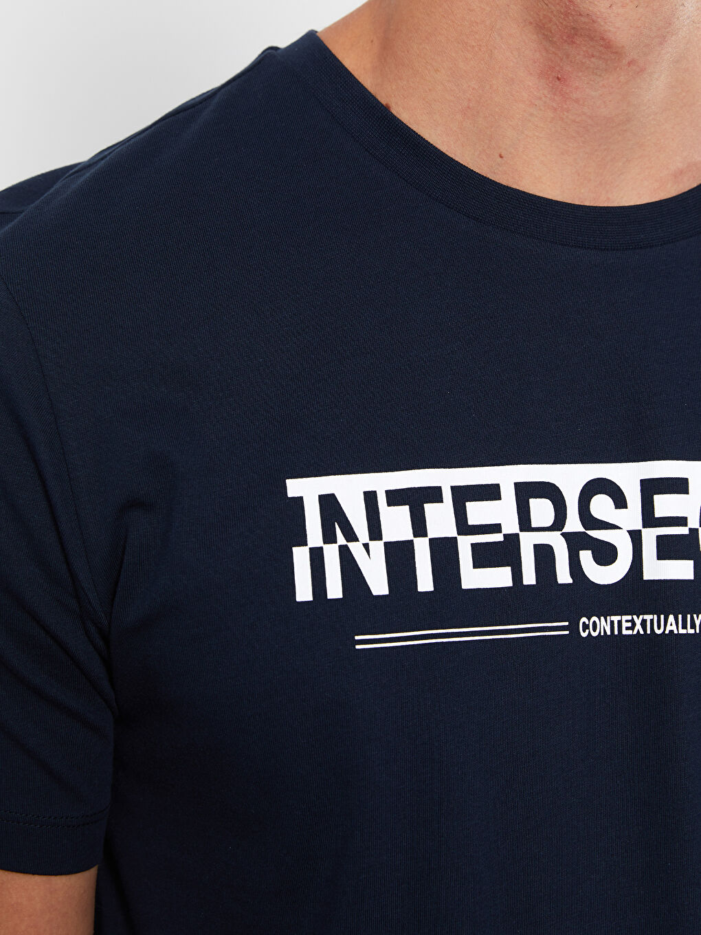 Crew Neck Short Sleeve Printed Combed Cotton Men's T-shirt-3