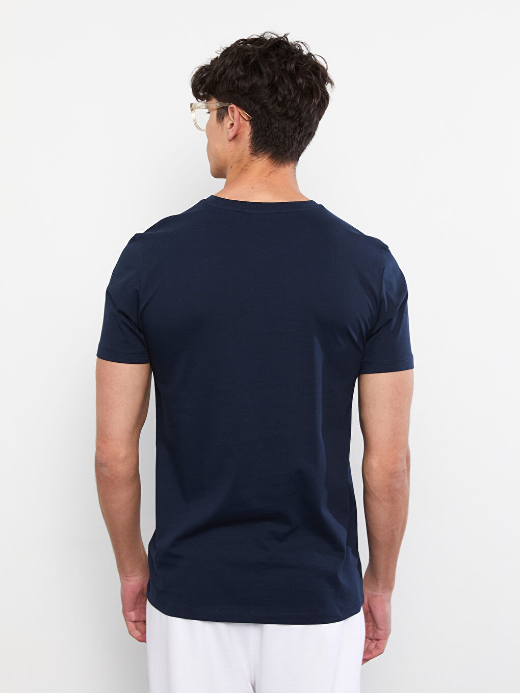 Crew Neck Short Sleeve Printed Combed Cotton Men's T-shirt-4