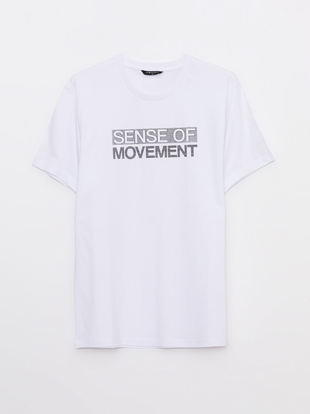 XSIDE T-shirt pour hommes en coton peigné imprimé à manches courtes et col rond -S2J630Z8-Q6K