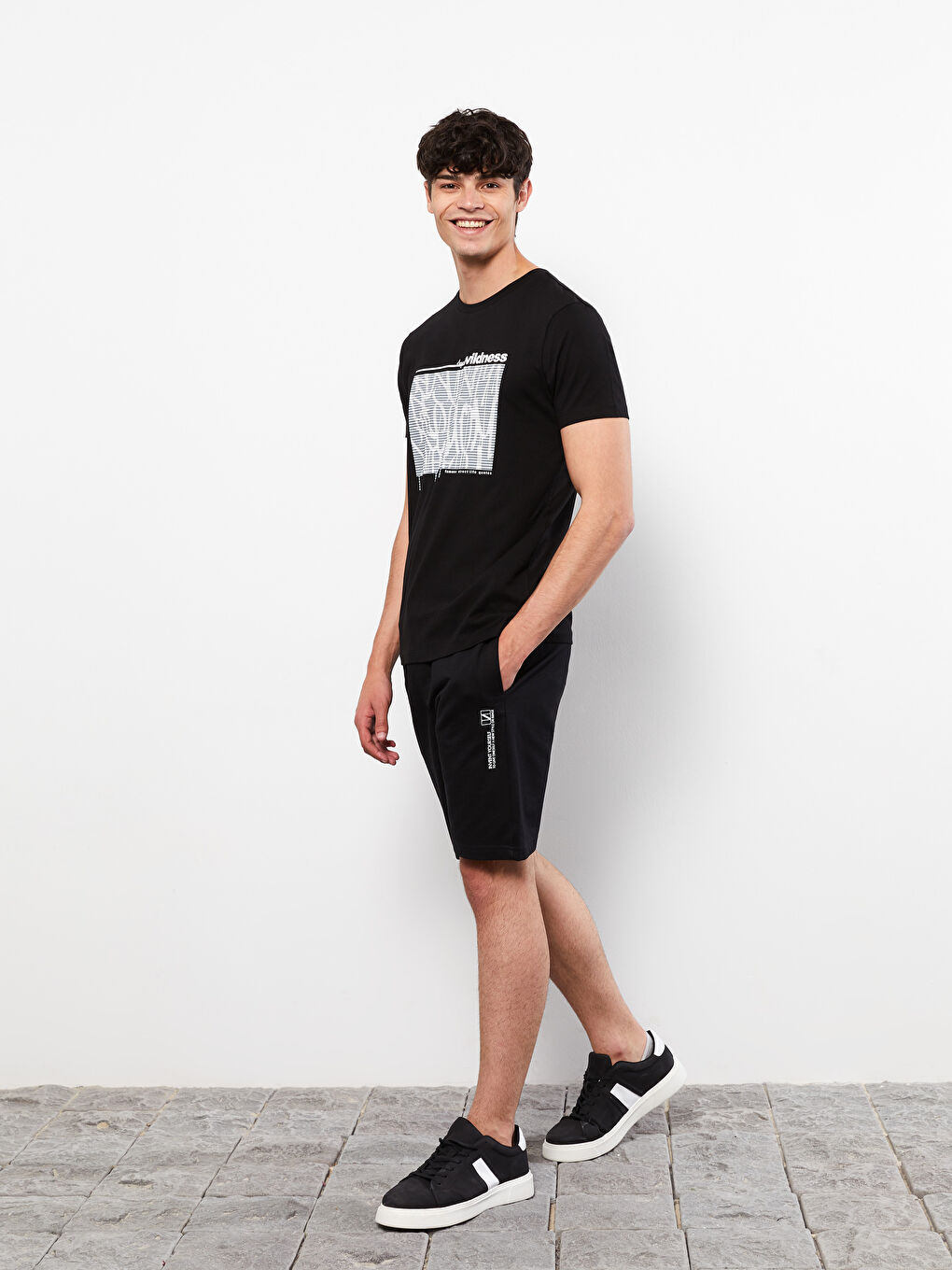 Crew Neck Short Sleeve Printed Combed Cotton Men's T-shirt -S2J778Z8-CVL