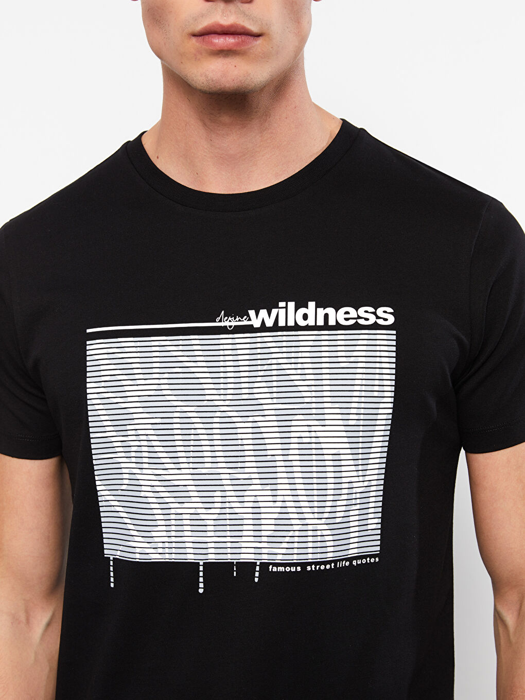 Crew Neck Short Sleeve Printed Combed Cotton Men's T-shirt -S2J778Z8-CVL