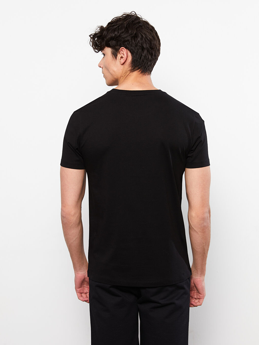 Crew Neck Short Sleeve Printed Combed Cotton Men's T-shirt -S2J778Z8-CVL