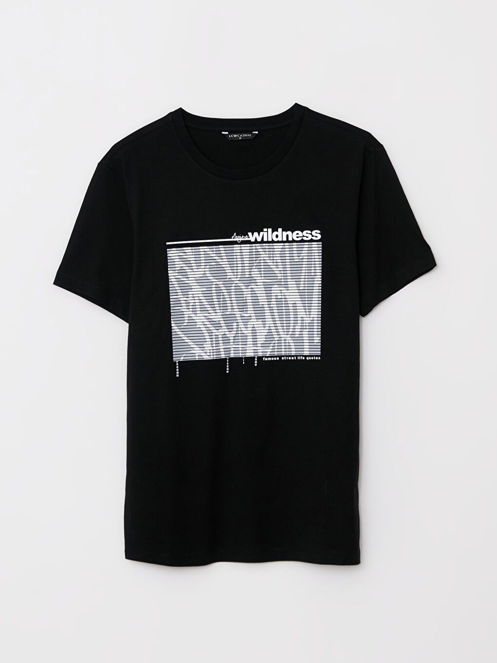Crew Neck Short Sleeve Printed Combed Cotton Men's T-shirt -S2J778Z8-CVL