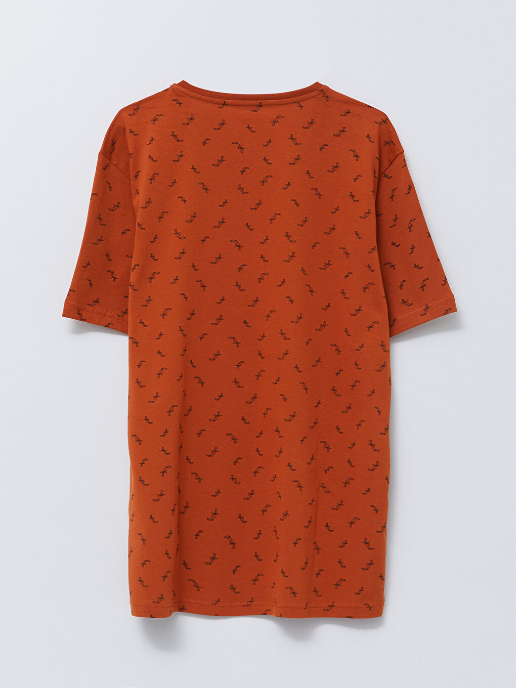 Turuncu Standart Kalıp Erkek Şortlu Pijama Takımı-8