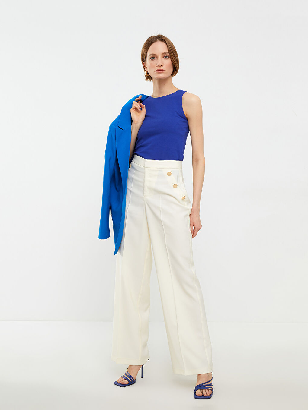 LCW Vision Pantalone ženske standardnog kroja sa džepovima i detaljima -S2J796Z8-LXH