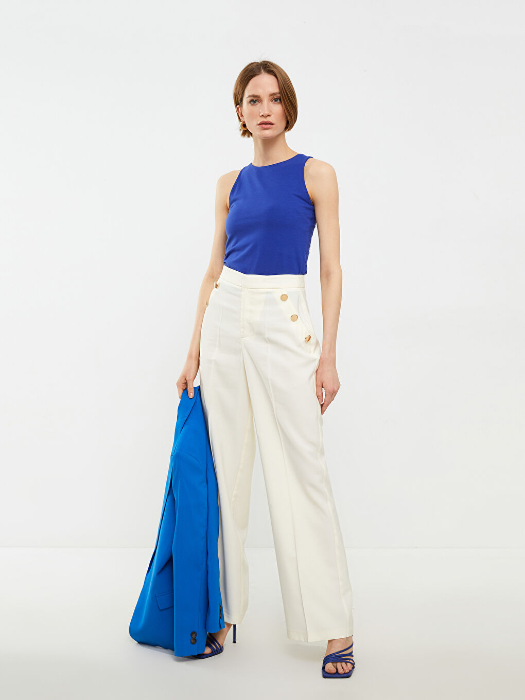 LCW Vision Pantalone ženske standardnog kroja sa džepovima i detaljima -S2J796Z8-LXH