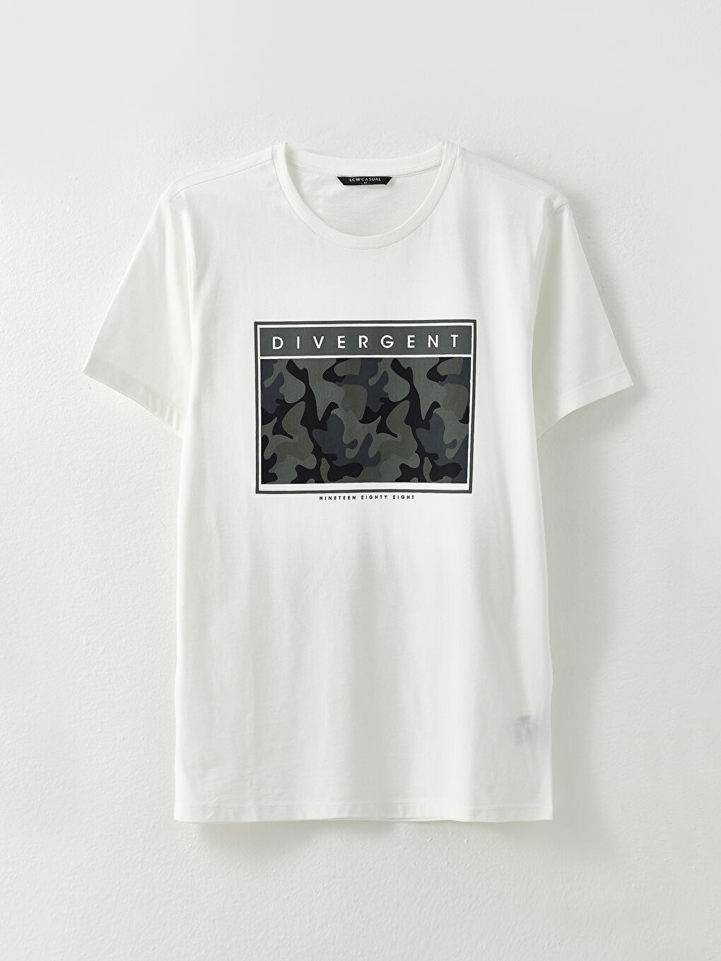 XSIDE Crew Neck Short Sleeve Printed Combed Cotton Men's T-shirt -S2J813Z8-EEW