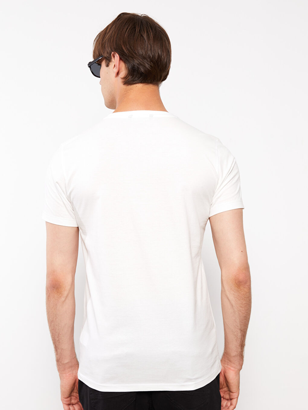 XSIDE Crew Neck Short Sleeve Printed Combed Cotton Men's T-shirt -S2J813Z8-EEW