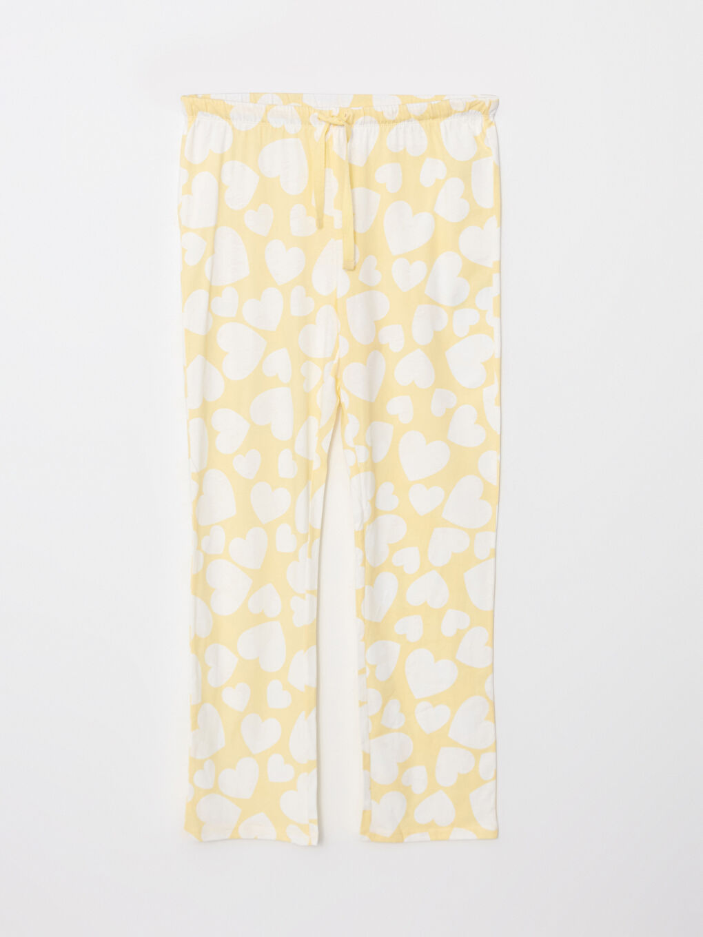 Sarı Gömlek Yaka Desenli Kısa Kollu Pamuklu Kadın Pijama Takımı-6