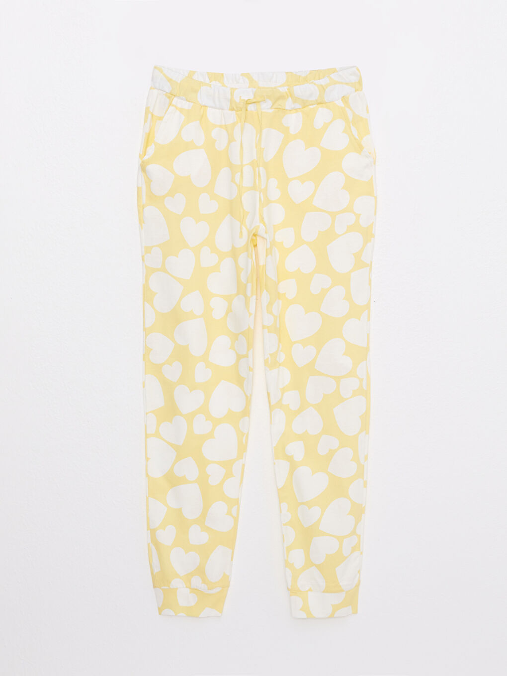 Set de pijama din bumbac cu mânecă scurtă imprimată și guler rotund pentru femei-7