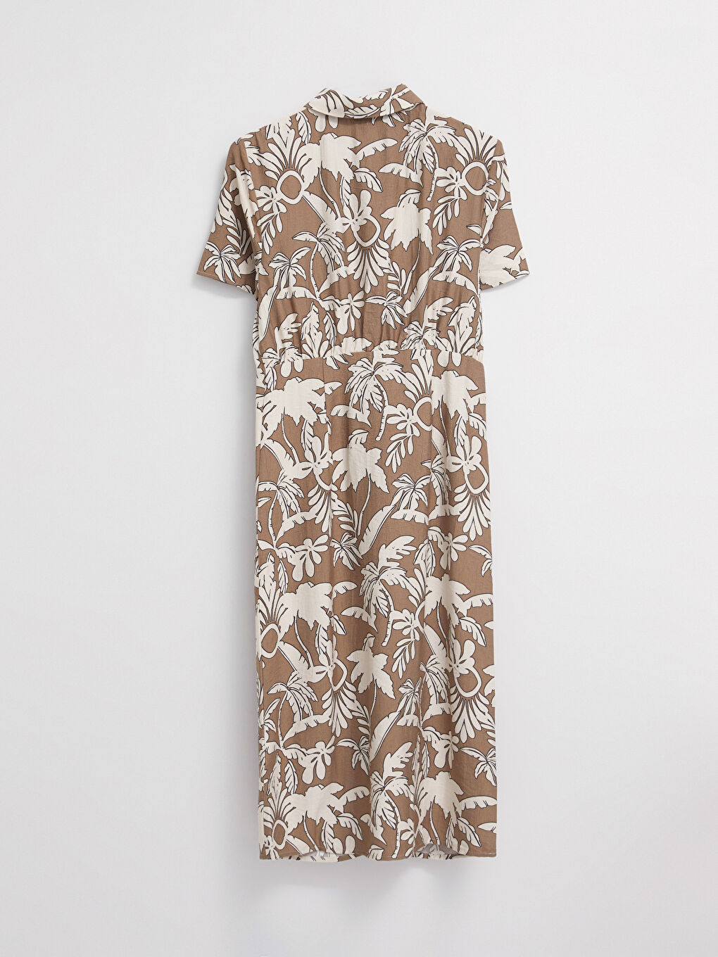 Patterned Short Sleeve Women's Shirt Dress -S2J862Z8-LQX