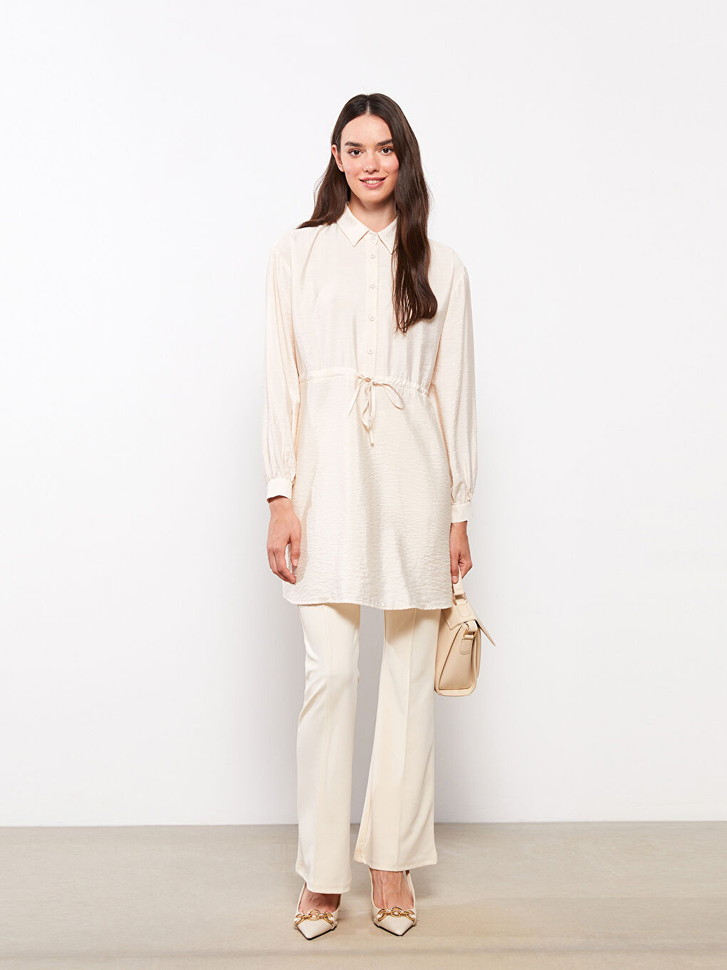 LCW Modest Plain Long Sleeve Women's Shirt Tunic -S2J883Z8-RSH