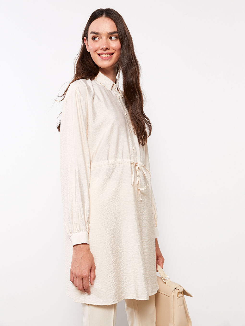 LCW Modest Plain Long Sleeve Women's Shirt Tunic -S2J883Z8-RSH
