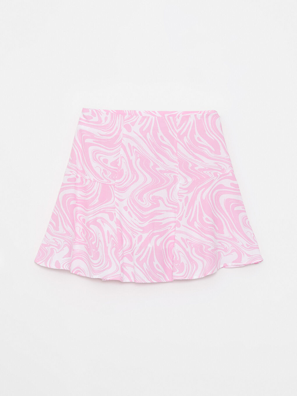 Zippered Waist Floral Viscose Women's Short Skirt -S2J888Z8-LSZ