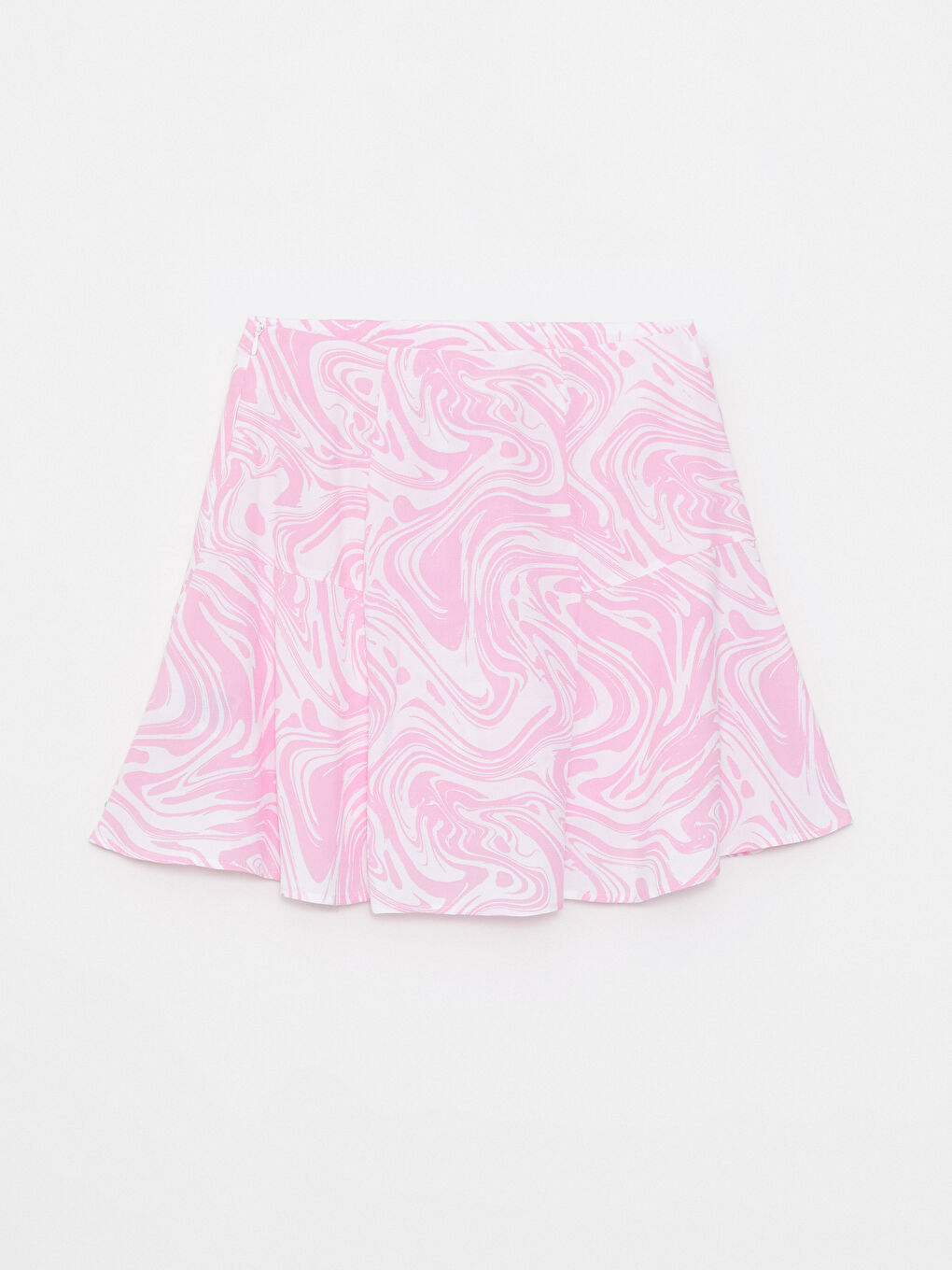 Zippered Waist Floral Viscose Women's Short Skirt -S2J888Z8-LSZ