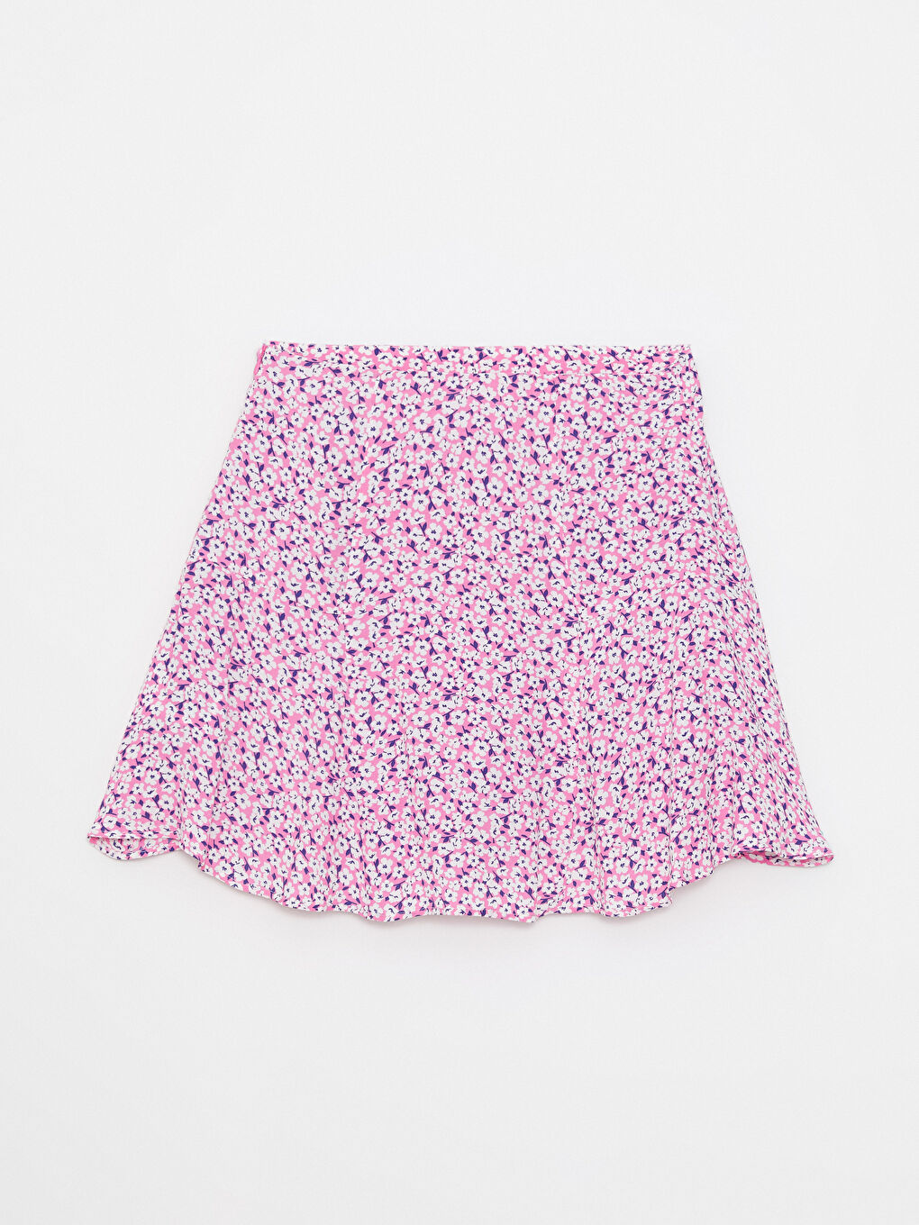 Цветна пола с цип на талията от вискоза за жени-7