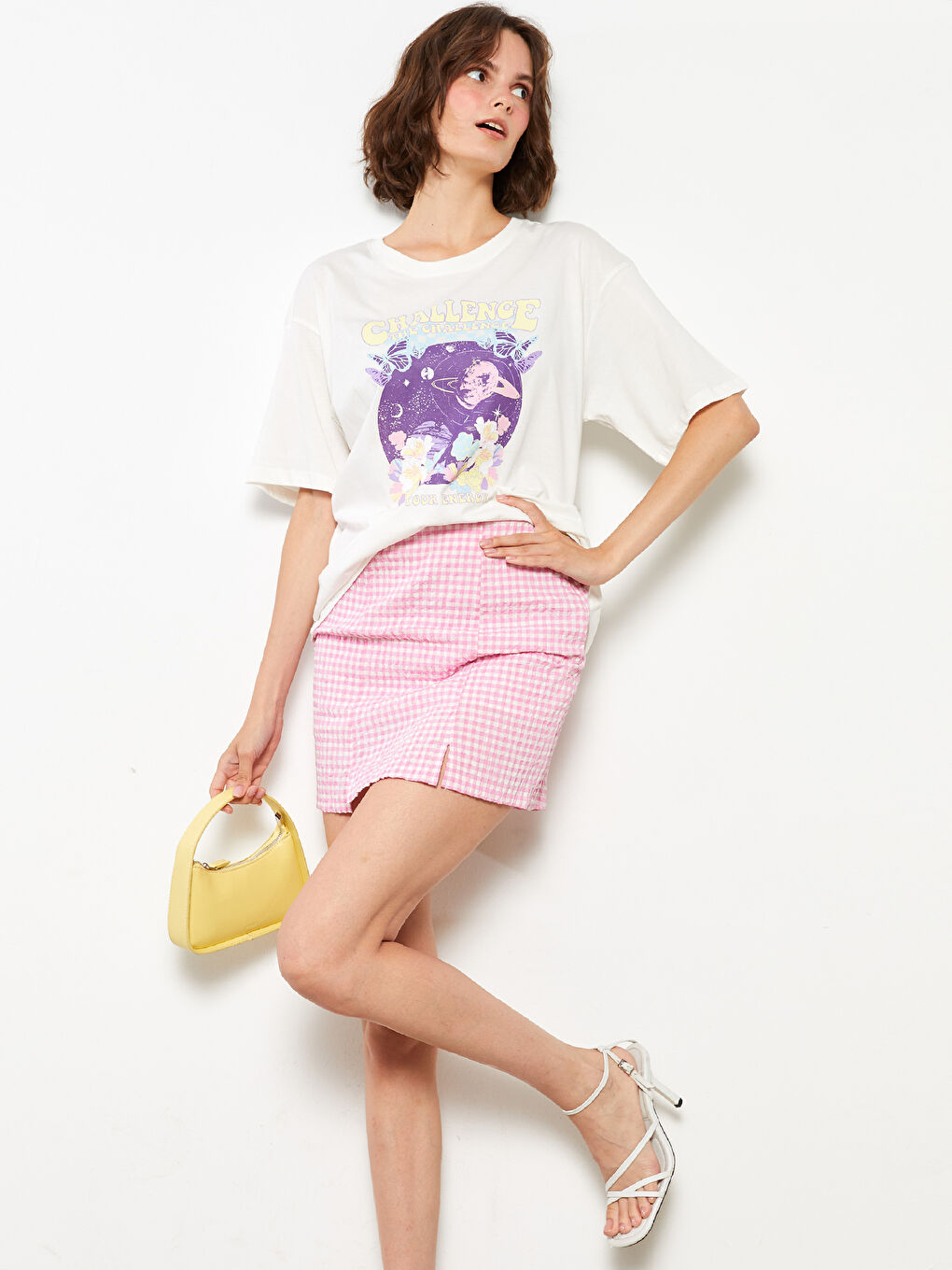 جيبة كاروهات رفيعة للسيدات