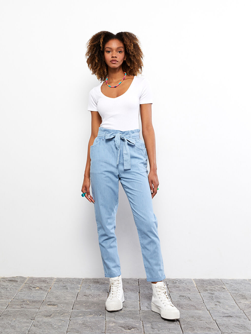 High Waist Paperbag Women's Rodeo Jeans