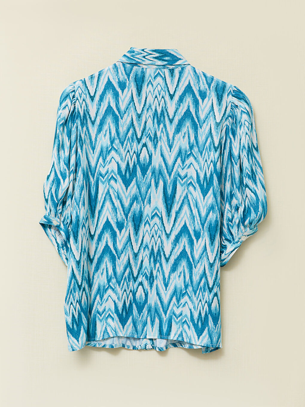 Cămașă Satinată cu Mâneci Scurte, Model cu Închidere Frontală cu Nasturi pentru Femei-6