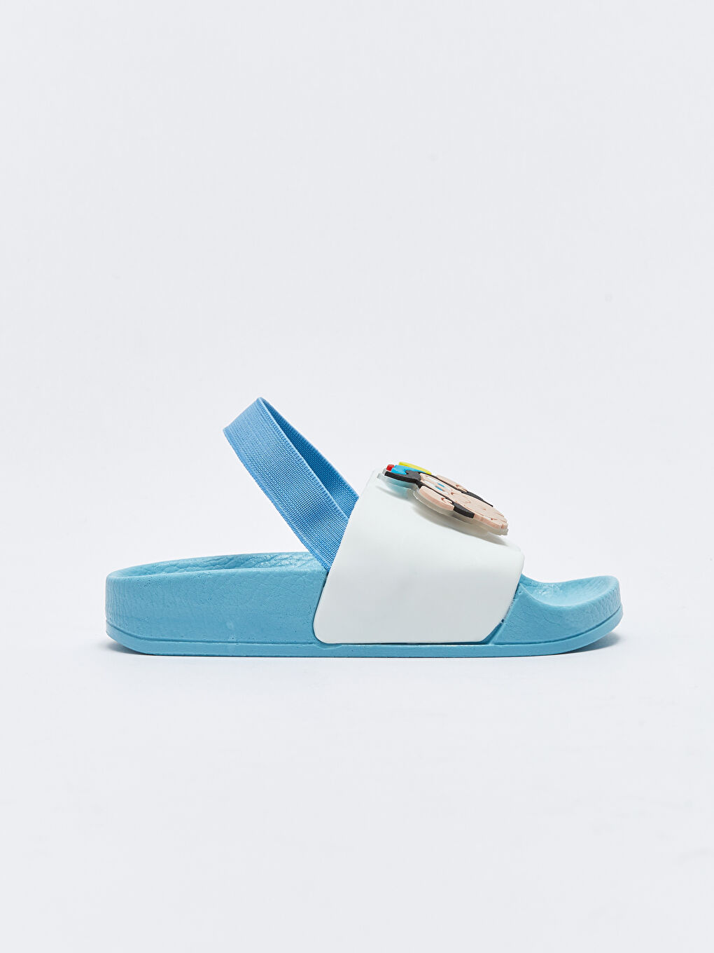 Turkuaz Işıklı Nostaljik Maymun Patchli Erkek Bebek Plaj Terliği-2