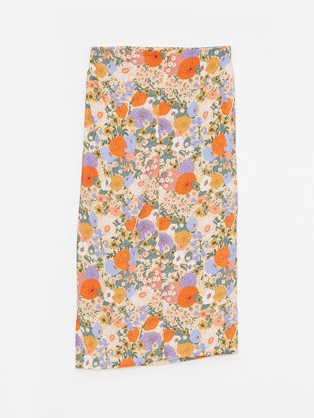 Karışık Beli Fermuarlı Çiçekli A Kesim Kadın Etek-6