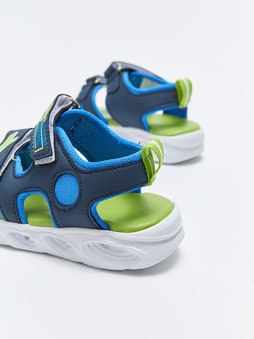 Işıklı Cırt Cırtlı Erkek Bebek Sandalet-5