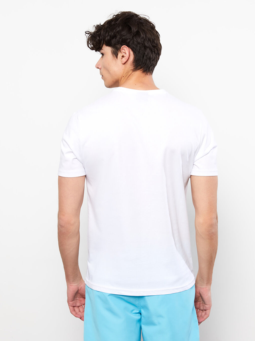 Футболка Мужская с Круглым Вырезом, Коротким Рукавом, С Принтом, Из Гребенного Хлопка-4