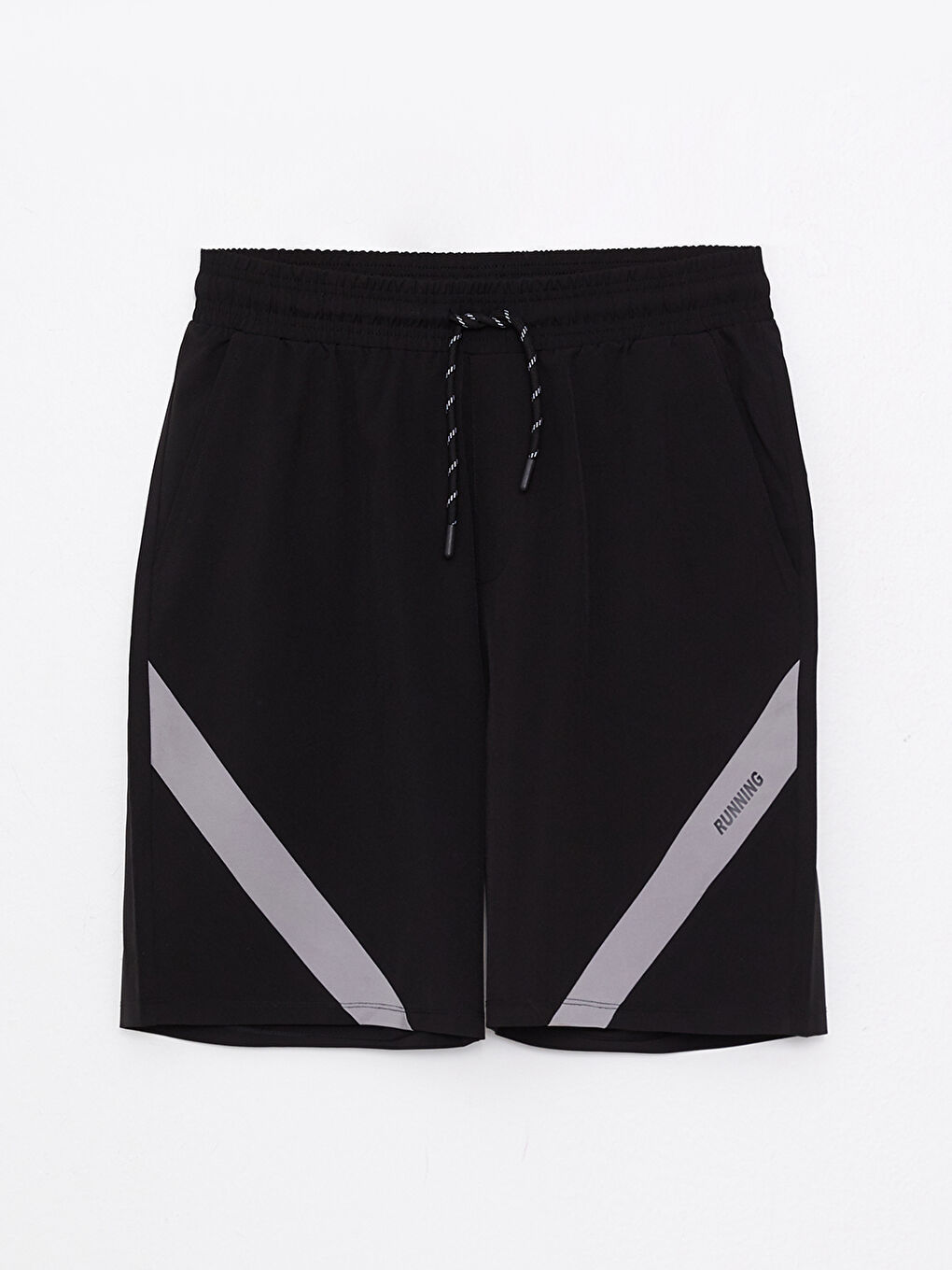 Siyah Slim Fit Erkek Spor Şort-6