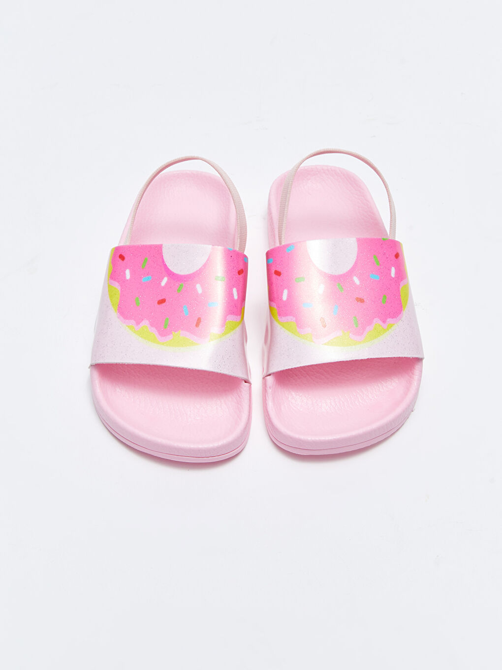 Pembe Tek Bantlı Lastikli Kız Bebek Plaj Terliği-2