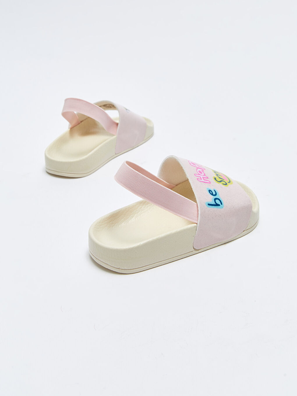 Șlapi de Plajă pentru Bebeluși Fete cu Bandă Elastică Simplă-4