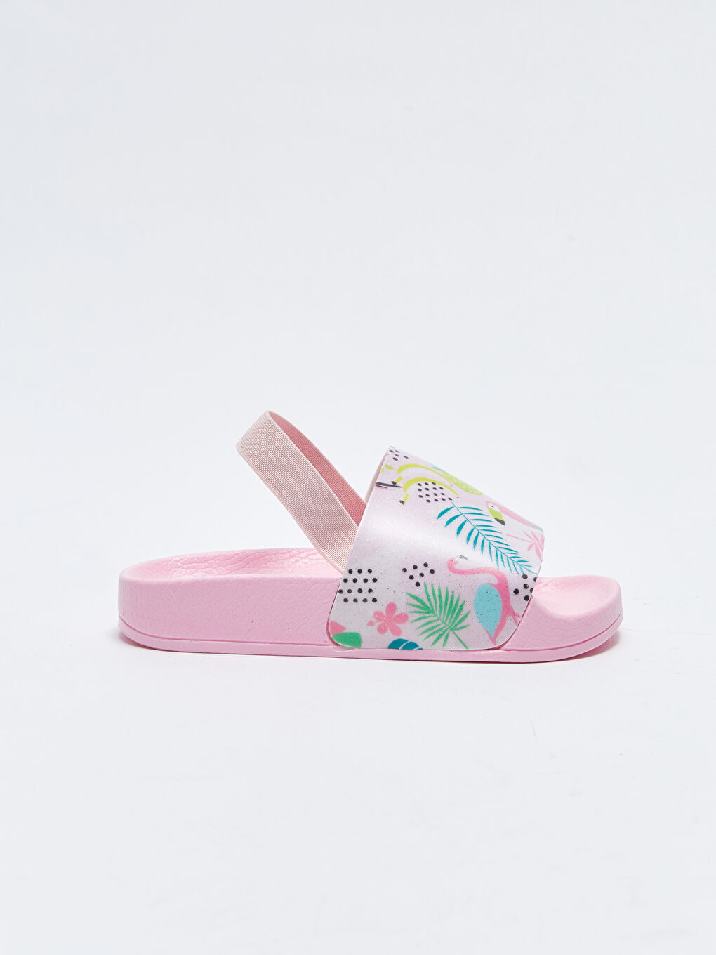 Pembe Tek Bantlı Lastikli Kız Bebek Plaj Terliği-1