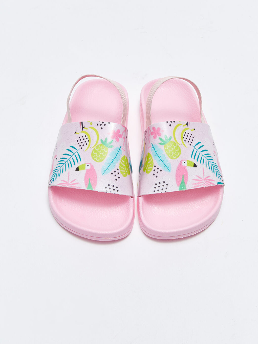 Pembe Tek Bantlı Lastikli Kız Bebek Plaj Terliği-2