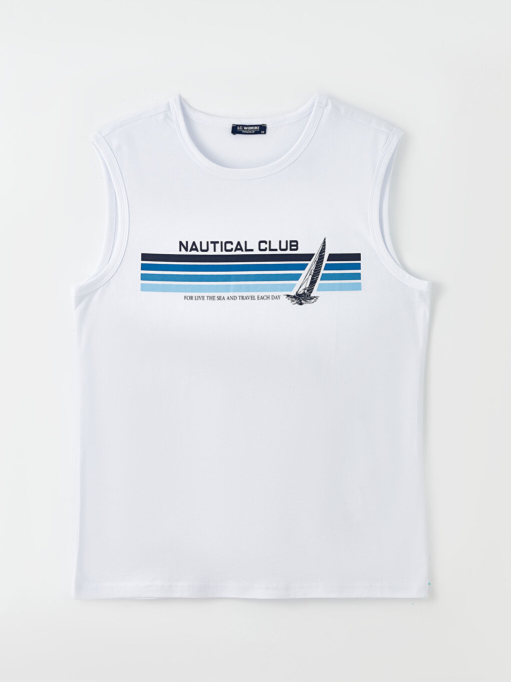 Crew Neck Printed Men's Sleeveless T-Shirt-5