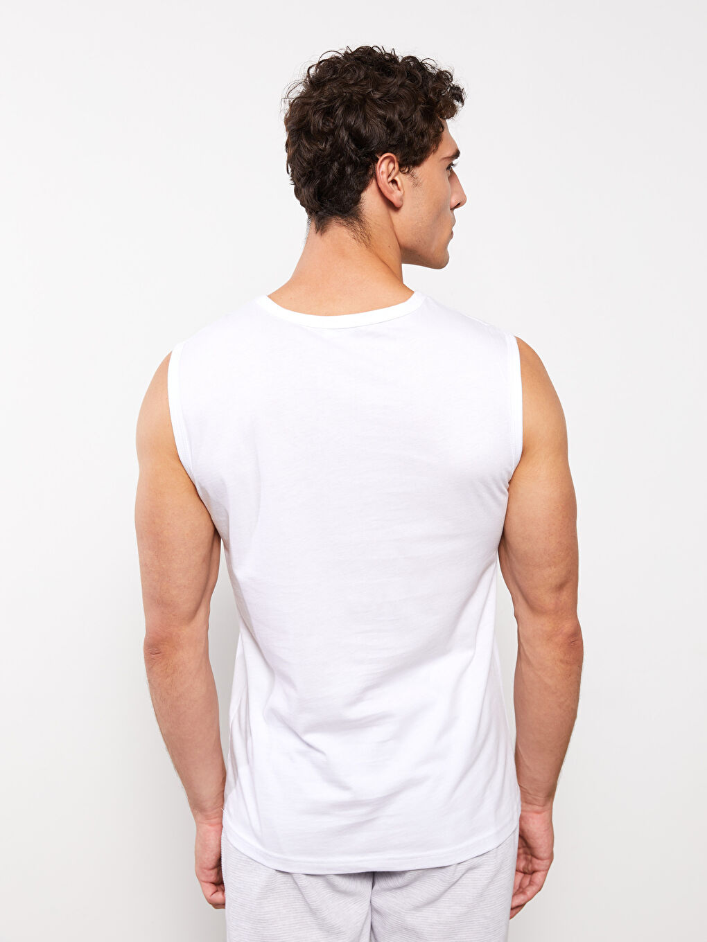 Crew Neck Printed Men's Sleeveless T-Shirt-4