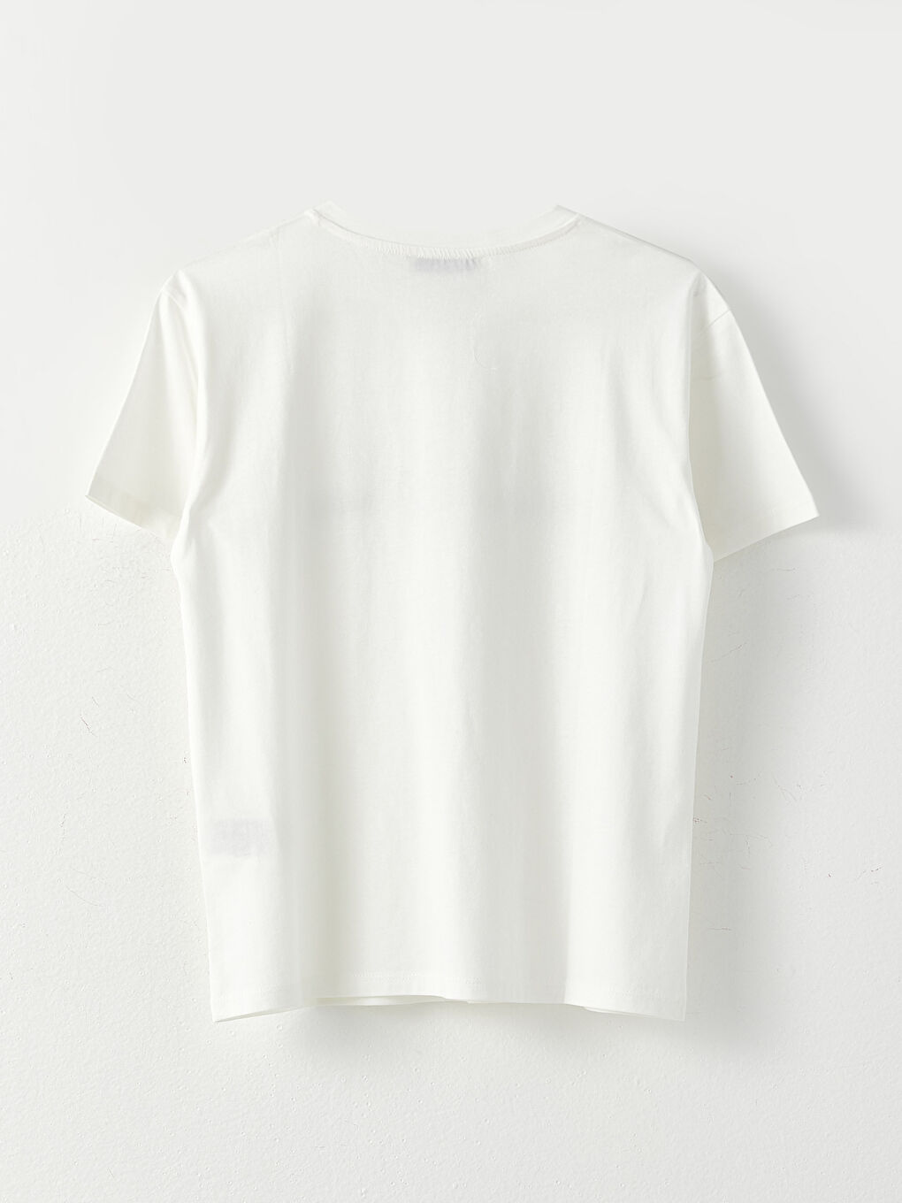 Rundhalsausschnitt Bedrucktes Kurzarm Baumwolle T-Shirt für Damen-6