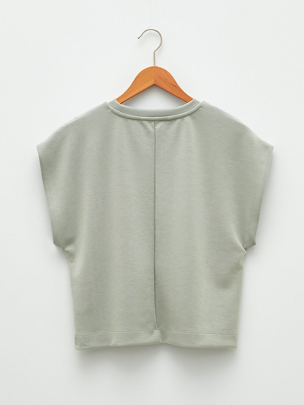 Crew Neck Plain Short Sleeve Women's T-Shirt-6