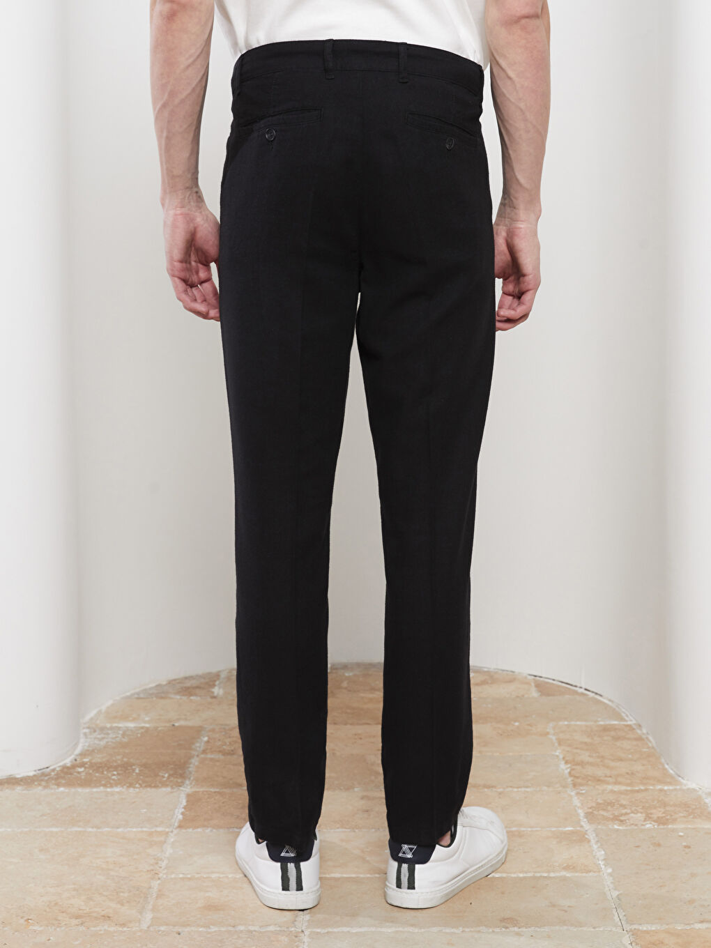 Siyah Slim Fit Erkek Pantolon-9