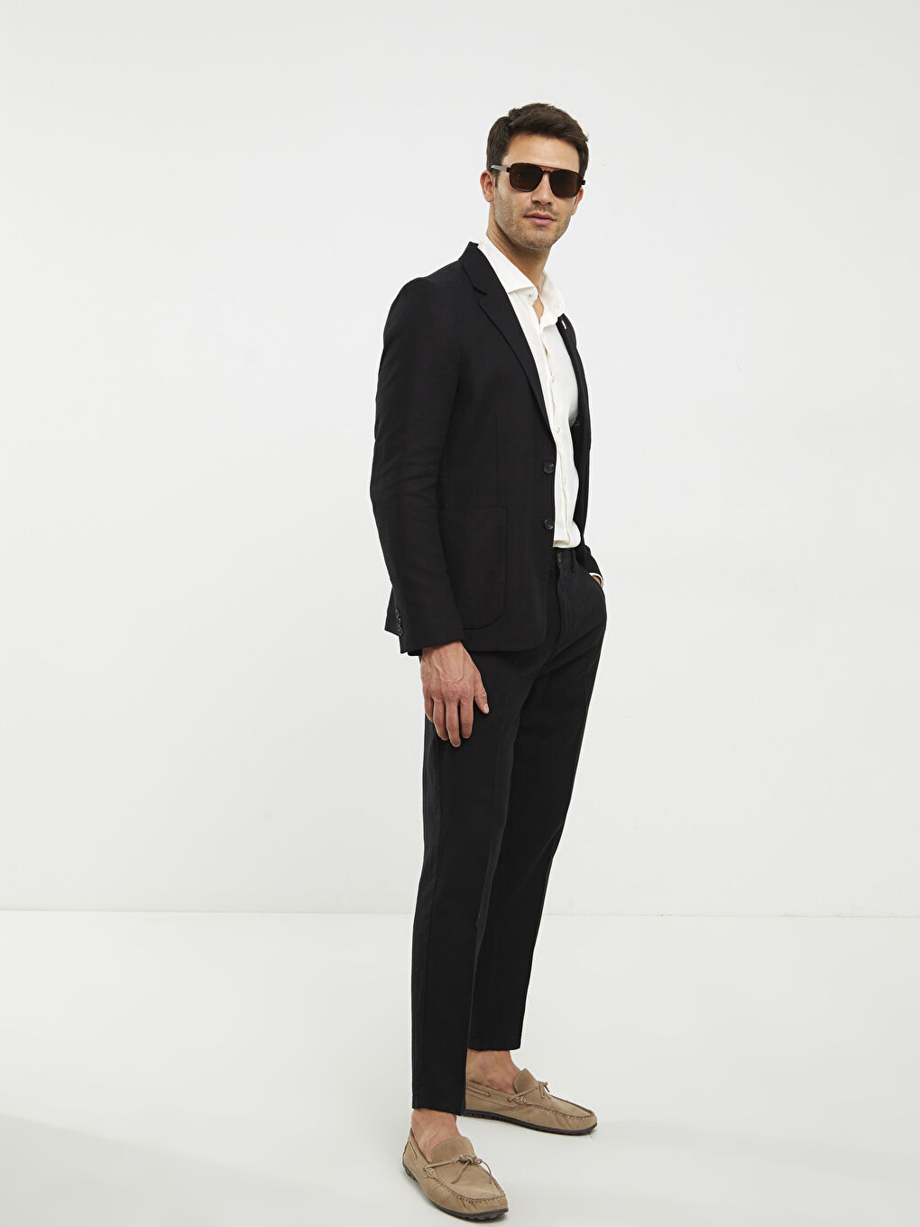 Siyah Slim Fit Erkek Pantolon-4