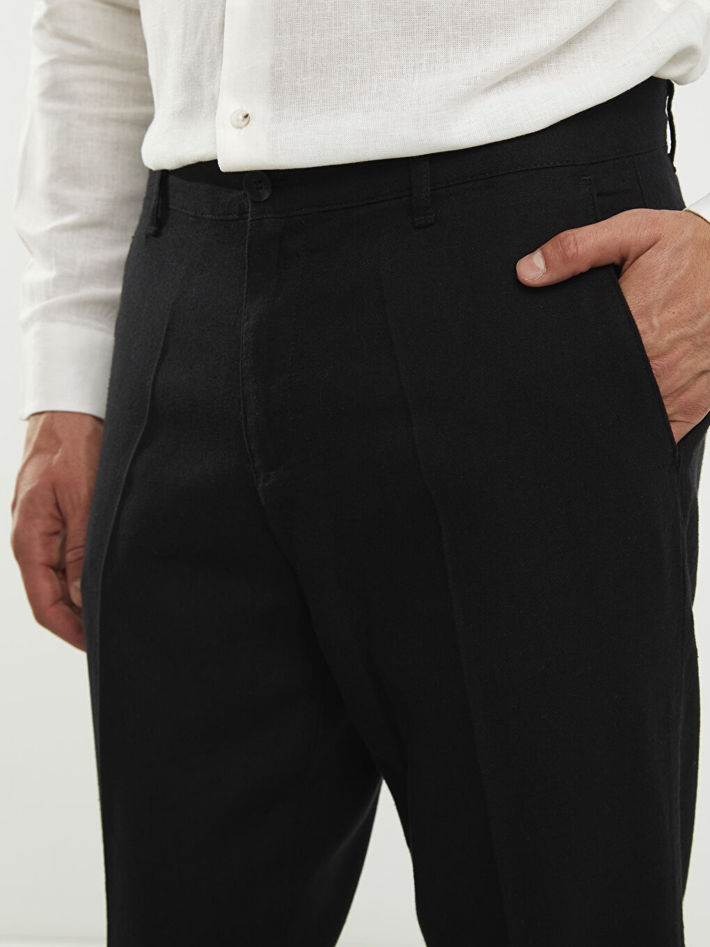 Siyah Slim Fit Erkek Pantolon-8