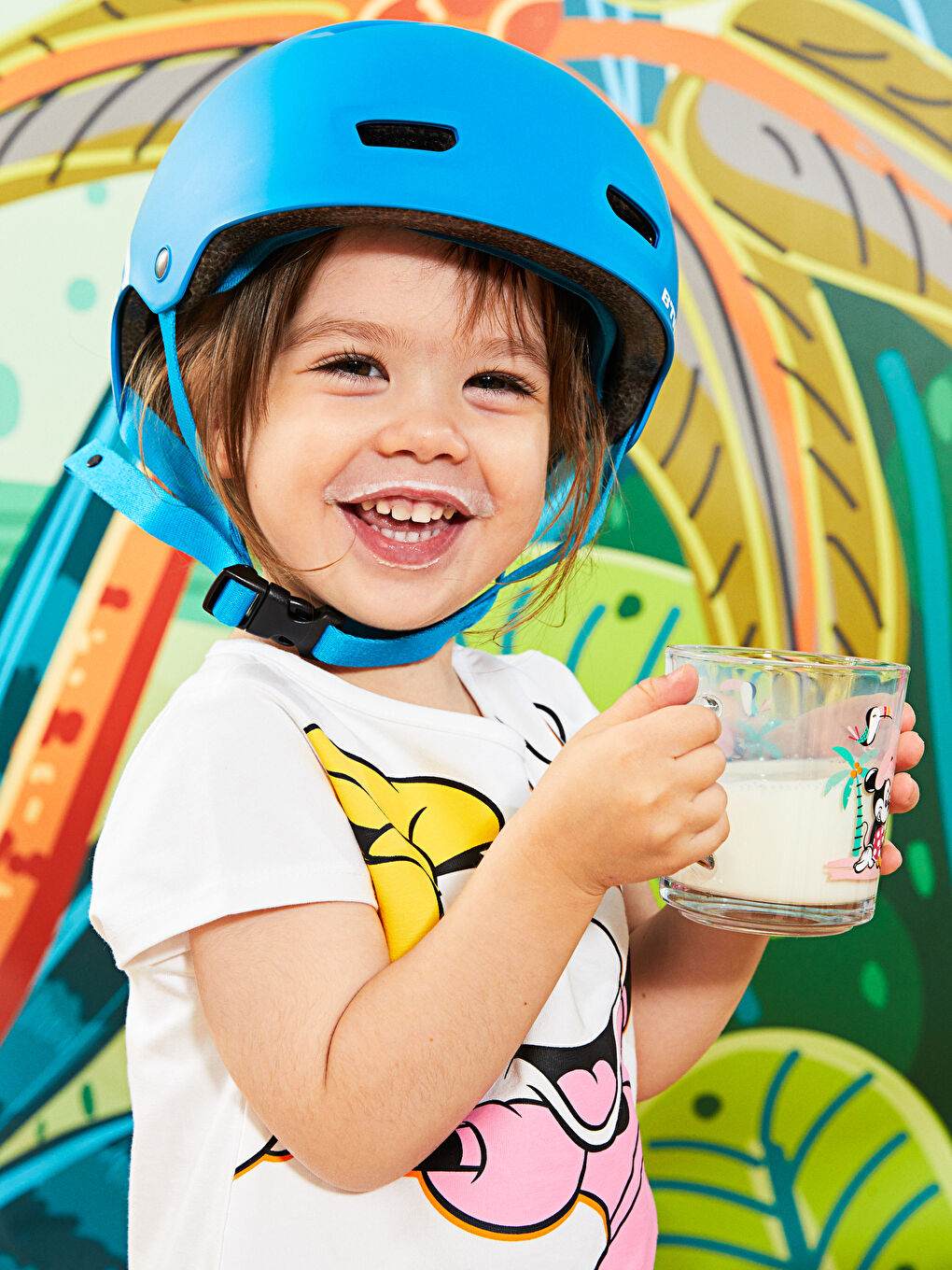 Crew Neck Short Sleeve Minnie Mouse Printed Baby Girls' T-Shirt-1