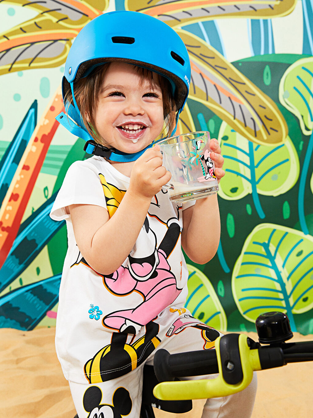 Crew Neck Short Sleeve Minnie Mouse Printed Baby Girls' T-Shirt-2