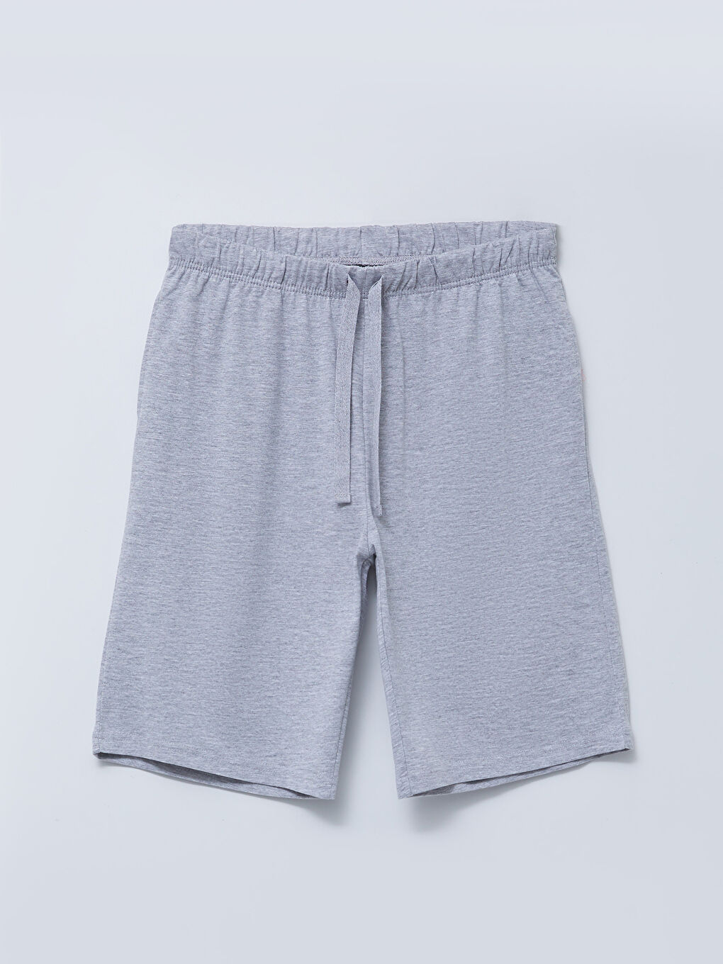 Gri Standart Kalıp Erkek Şortlu Pijama Takımı-7