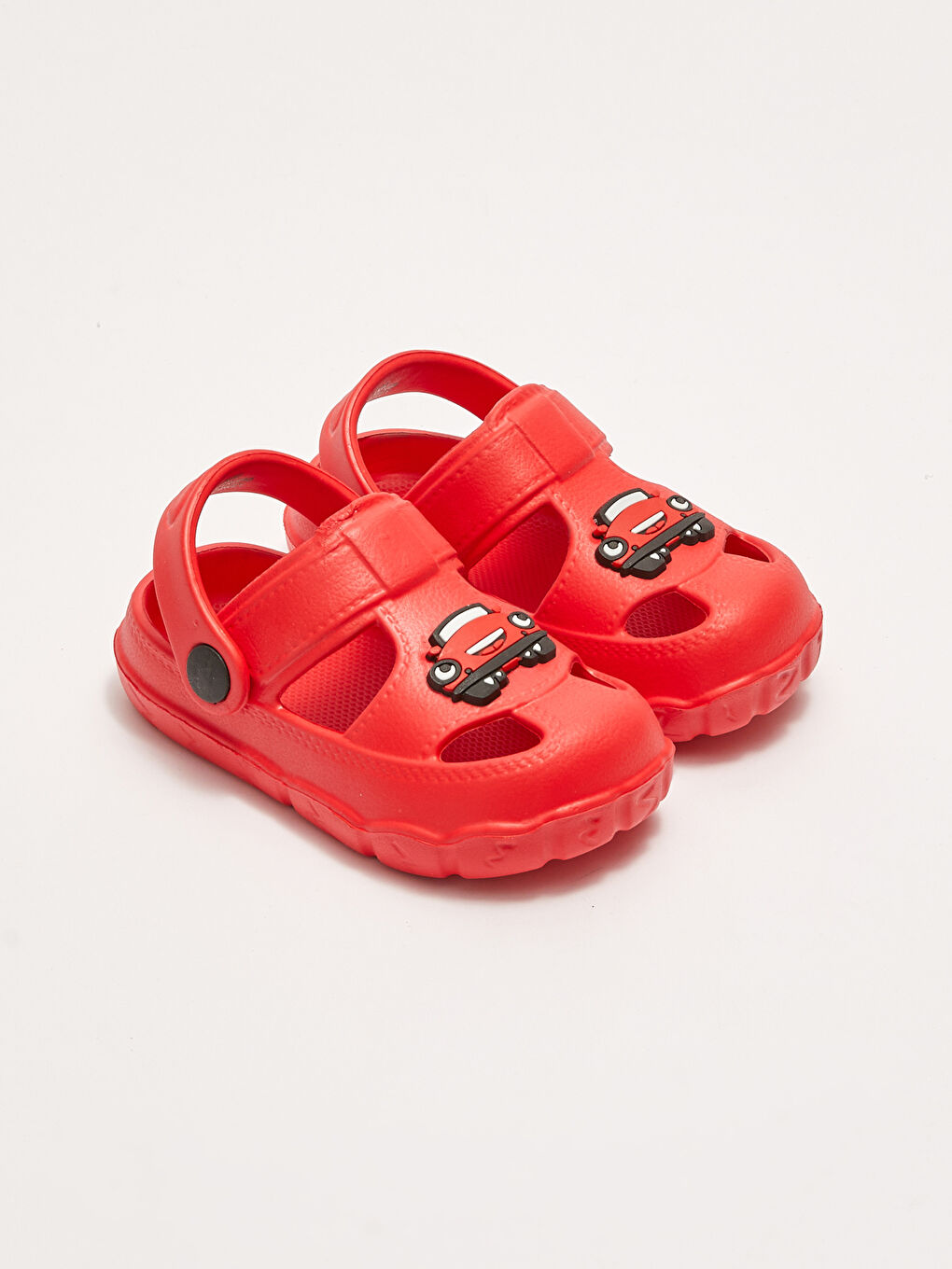 Kırmızı Patchli Erkek Bebek Plaj Sandaleti