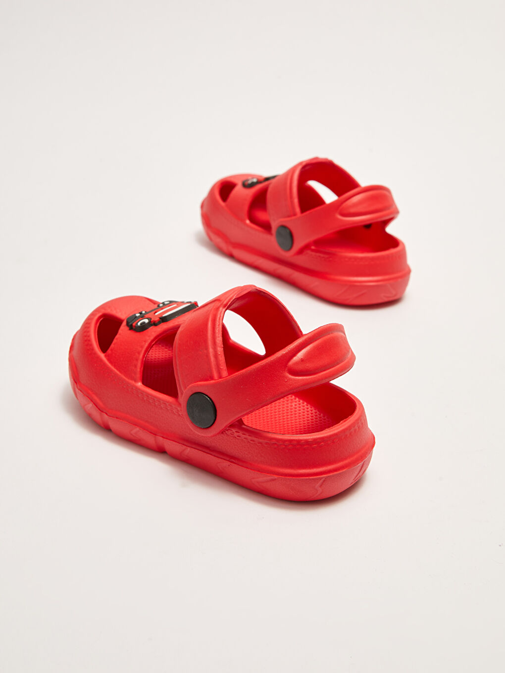 Kırmızı Patchli Erkek Bebek Plaj Sandaleti-4